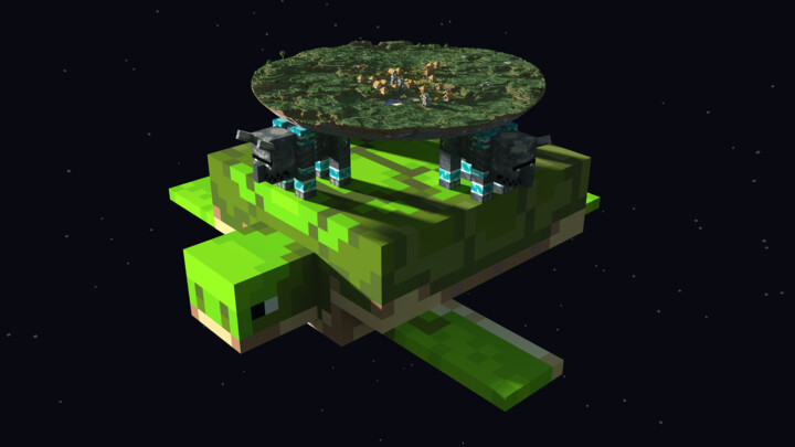 A Minecraft-y Discworld by boscawinks
